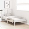 vidaXL Bed Frame without Mattress White 90x190 cm Single Solid Wood