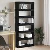 vidaXL Book Cabinet with Shelf Black 80 x 30 x 198 cm Engineered Wood