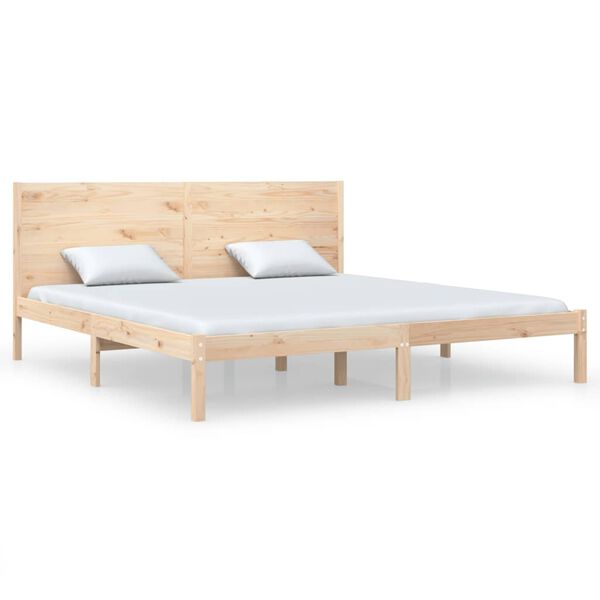 vidaXL Bed Frame without Mattress 200x200 cm Solid Wood Pine