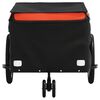 vidaXL Bike Trailer Black and Orange 30 kg Iron