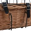 vidaXL Bike Front Basket with Cover 50x45x35 cm Natural Willow