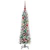 vidaXL Artificial Christmas Tree with 150 LEDs with Stand White 120 cm
