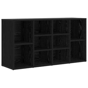 vidaXL Shoe Bench Black Oak 103 x 30 x 54.5 cm Engineered Wood