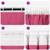 vidaXL Blackout Curtains with Rings 2 pcs Bright Pink 225 x 140 cm