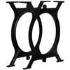 vidaXL Dining Table Leg | Set of 2 | Black | Solid cast iron | Medium | Durable