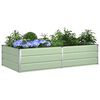 vidaXL Planter Pastel Green 195 x 100 x 45 cm Galvanised Steel