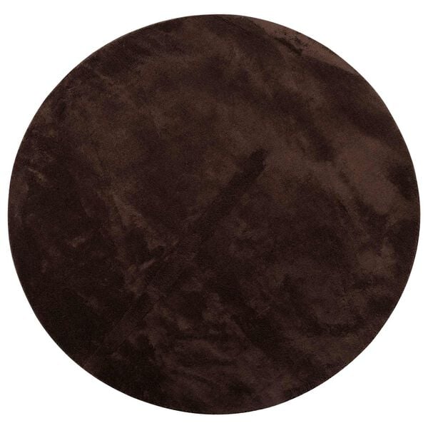 vidaXL Area Rugs Round HUARTE Brown &Oslash; 80 CM