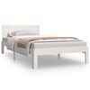vidaXL Bed Frame without Mattress White Solid Wood Pine 100x200cm