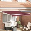 vidaXL Automatic Retractable Awning Burgundy 300x250 cm