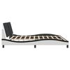 vidaXL Bed Frame without Mattress "Zadar" White and Black 200x200 cm Faux Leather