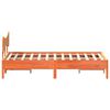 vidaXL Bed Frame without Mattress Wax Brown 150x200 cm King Size Solid Wood Pine