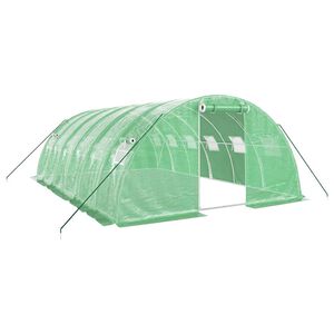 vidaXL Greenhouse with Steel Frame Green 24 m&sup2; 6x4x2 m