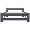 vidaXL Bed Frame without Mattress Dark Grey Solid Pine Wood 100x200 cm
