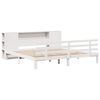 vidaXL Bookcase Bed without Mattress White 200x200cm Solid Wood Pine
