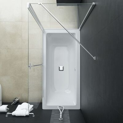 vidaXL Bi-Folding Shower Enclosure ESG 120x68x130 cm