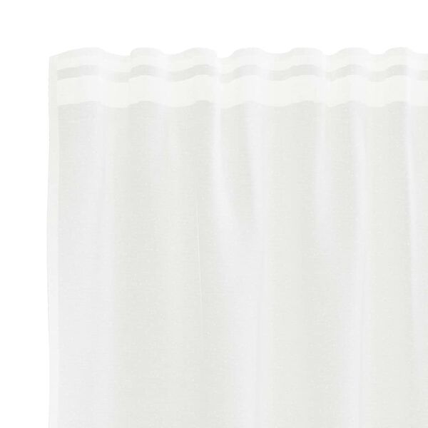 vidaXL Lace Curtain with Curtains Floral White 260x200cm Polyester