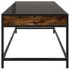 vidaXL Coffee Table with Infinity LED Smoked Oak 90x50x41 cm