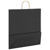 vidaXL Paper Bags 250 pcs with Handles Black 45x17x48 cm