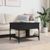 vidaXL Coffee Table Black 70x50x50 cm Engineered Wood and Metal
