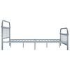 vidaXL Bed Frame without Mattress Grey Metal 140x200 cm