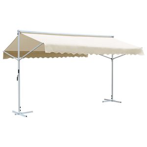 vidaXL Free Standing Awning 500x300 cm Cream