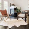 vidaXL Real Cowhide Rug Beige 180x220 cm