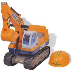 vidaXL Ride-on Excavator Plastic Yellow
