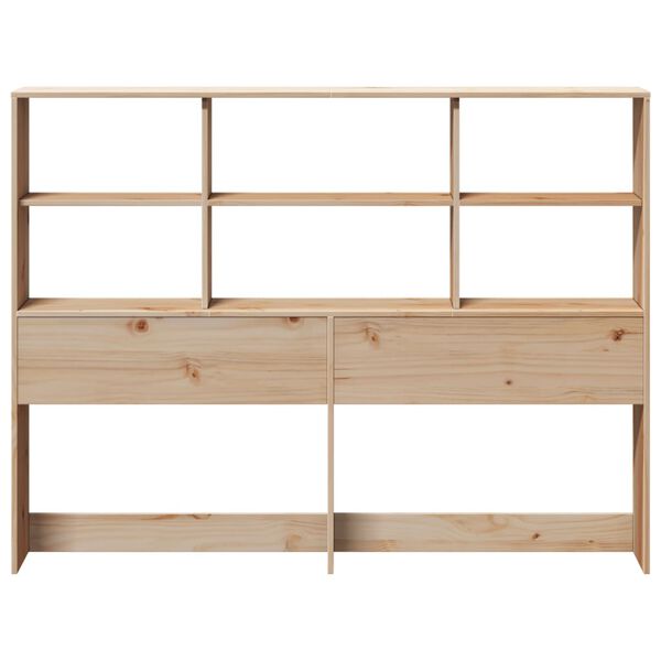 vidaXL Headboard with Storage 160 cm Solid Wood Pine