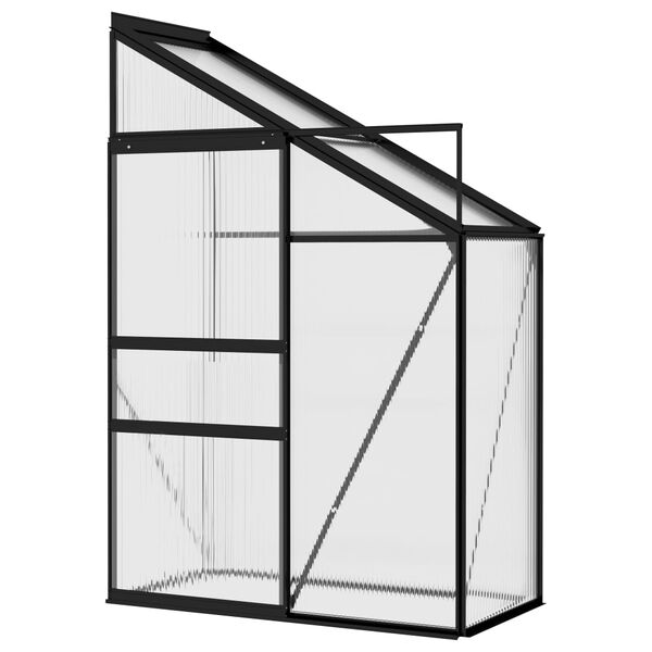 vidaXL Greenhouse Anthracite Aluminium 1.38 m&sup3;