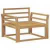 vidaXL Outdoor Middle Sofa Solid Acacia Wood White