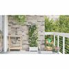 vidaXL Garden Planter White 40 x 40 x 126 cm Steel