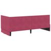 vidaXL Corner Bed Frame with Headboard Wine Red 90 cm x 200 cm Velvet