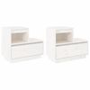 vidaXL Bedside Cabinets 2 pcs White 60x34x51 cm Solid Wood Pine