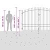 vidaXL Garden Gate with Lock Grey 200 x 300 cm Steel