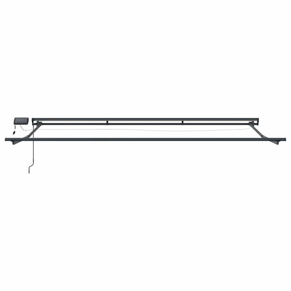 vidaXL Manual Awning Frame with LEDs Anthracite 4 x 2 m Aluminium