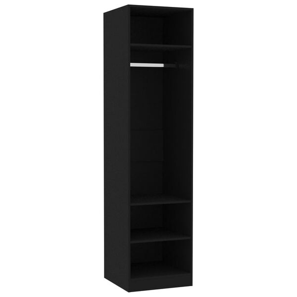 vidaXL Wardrobe Black 50x50x200 cm Engineered Wood