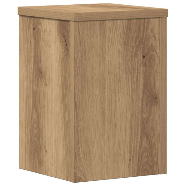 vidaXL Plant Stands 2 pcs Artisan Oak 20x20x30 cm Engineered Wood
