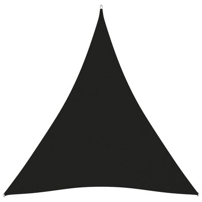 vidaXL Sunshade Sail Oxford Fabric Triangular 5x7x7 m Black