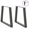 vidaXL Dining Table Legs V-Shape 2 pcs Anthracite 70x(72-73.3) cm Steel