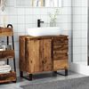 vidaXL Bathroom Sink Cabinet Old Wood 65x33x60 cm Engineered Wood