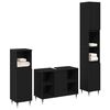 vidaXL Bathroom Furniture Set 3 pcs Black Oak Engineered Wood