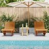 vidaXL Lounger 2-person 2 pcs Brown 154 x 60 x 74 cm Solid Acacia Wood