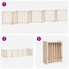 vidaXL Dog Gate with Door Foldable 9 Panels 450 cm Poplar Wood