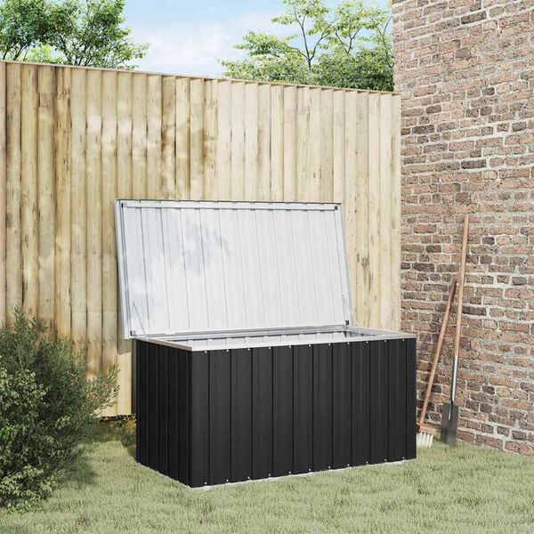 vidaXL Garden Storage Box Anthracite 129x67x65 cm