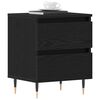 vidaXL Bedside Cabinet Black Oak 40 x 35 x 50 cm Engineered Wood