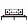 vidaXL Bed Frame without Mattress Black Double Solid Wood