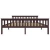 vidaXL Bed Frame without Mattress Dark Brown Solid Wood 180x200 cm Super King (283237+2x321988)
