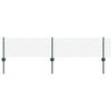vidaXL Fence with Post Green 0.4 x 25 m Steel and PVC