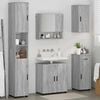 vidaXL Bathroom Furniture Set with Drawer with Door 5 pcs Grey Sonoma