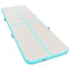 vidaXL Inflatable Gymnastics Mat with Pump 600x100x10 cm PVC Green